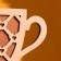 Kashpo wooden 18.3 × 8.1 × 11 cm Unique "Cup of tea, with heart", sea