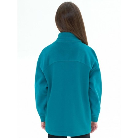 Fleet jacket for girls Pelican, height 158 ​​cm, emerald color-4