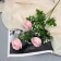 Artificial flowers "Amuria rose" 7x62 cm, light pink