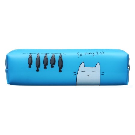School "cat", on lightning, silicone, blue-1