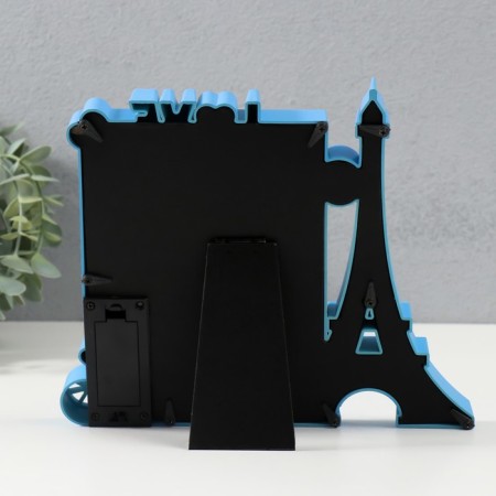 Photo frame with backlight "Eiffel Tower" Plastic, 10x15 cm, col. blue-4