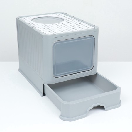 Closed toilet 50 x 40 x 40 cm with a retractable pallet, gray-6
