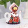 Bell doll on a teapot, 10 cm, mix
