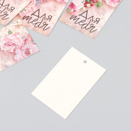 Cardboard "Flowers for you" set 10 pcs (5 types) 4x6 cm-3