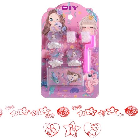Printing Color "Mermaid", set of 3 pcs., Dilon-flip with 2 nozzles, stamp pillow