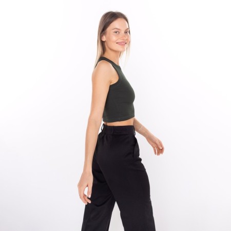 Top female, dark green color, size 42 (s)-3