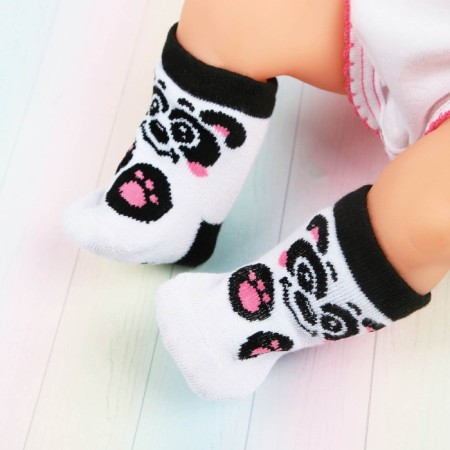 Panda dolls, socks, 2 pairs-4