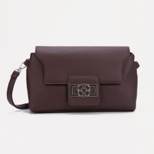 Magnet bag bag, long belt, burgundy color