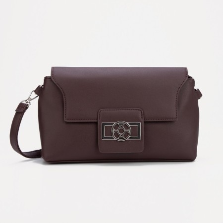 Magnet bag bag, long belt, burgundy color