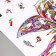 Stick plastic interior color puzzle "Butterfly" 30x45 cm