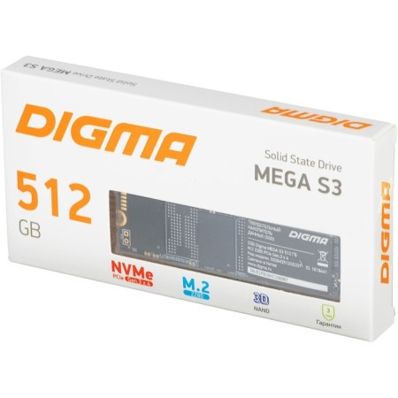 SSD Digma PCIE 3.0 X4 512GB DGSM3512GS33T MeGA S3 M.2 2280-6