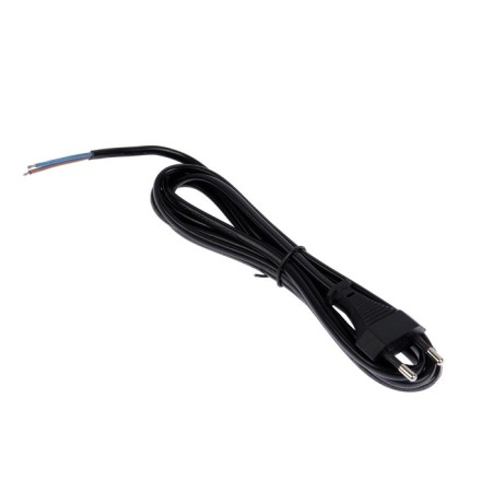 A network cord with a fork, 2.5 m, SHVVP 2 x 0.5 mm2, black-1