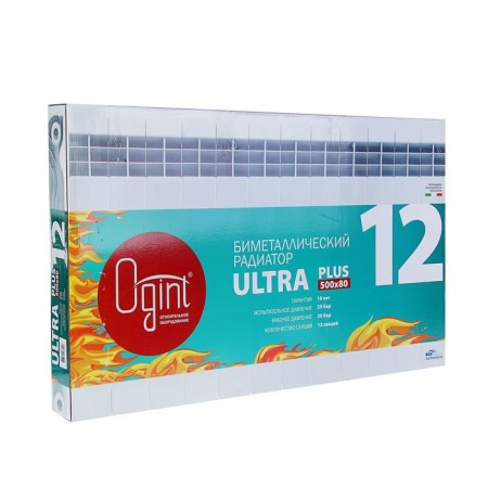 Bimetallic radiator Ogint Ultra Plus, 500 x 80 mm, 12 sections-1