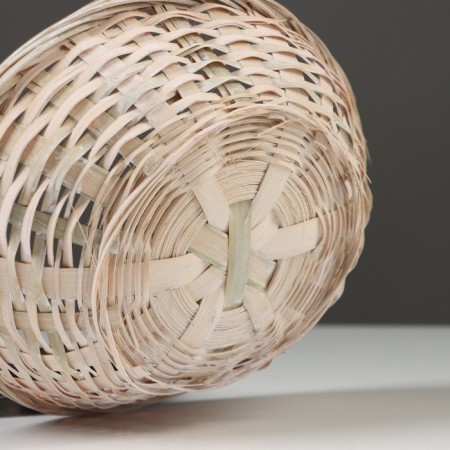 Wicker basket, 19x5 cm, white, bamboo-4