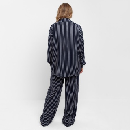 Women's costume (shirt, trousers) minku: enjoy Blue color, size 54-3