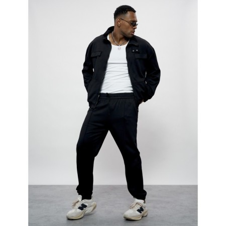 Sports suit men's, size 50, black color-5
