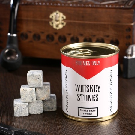 A set of stones for whiskey "cowboy", in a tin can, 9 pcs.