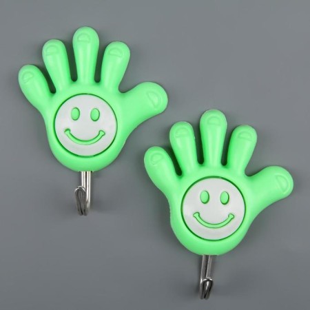 Self-adhesive hooks "Smail pen", 2 pcs, color mix-7