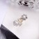 Hair crab "Mini" shine flower, 1 cm, silver