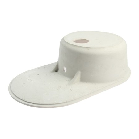 Sin for a kitchen made of stone Zein 110/Q2, 730 x 450 mm, oval, overflow, beige color-5
