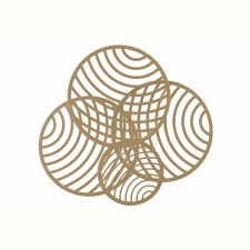 The lamp wall-flowing mantra collage, LED, 4500LM, 3000K, 635x170x695 mm, gold color