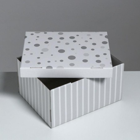 Gift folding box, packaging, “stylish house”, 31.2 x 25.6 x 16.1 cm-4