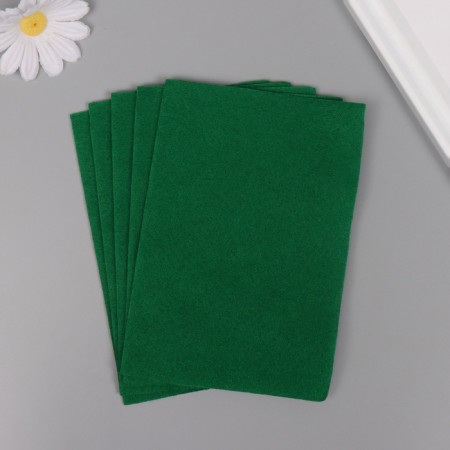 Soft felt 15 mm "green" set of 5 sheets 10x15 cm
