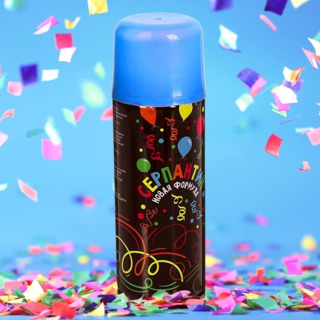 New Year's spray serpentine, 250 ml., Blue color, for the New Year-1