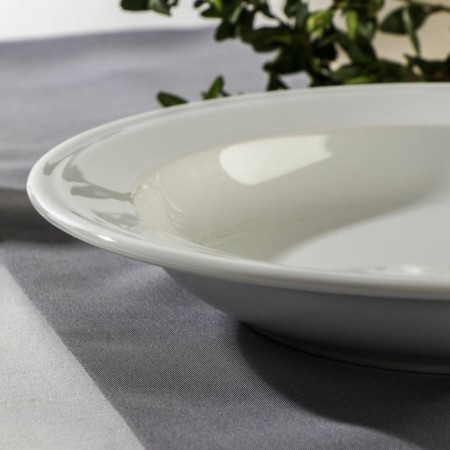 Deep porcelain plate Coral, 470 ml, d = 23 cm, white color-2