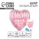 Foil balloon 18 "Mom", heart, holography, with a substrate