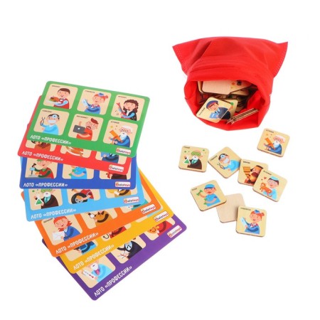 Lotto "Profession" 42 chips, 7 cards: 22.5 × 13.5 × 5 cm-2