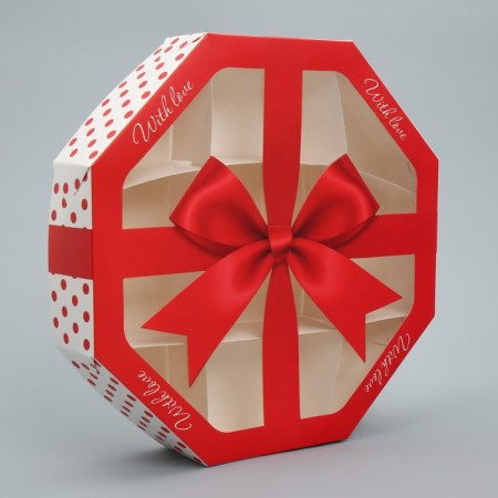 Confectionery box, packaging "Bow", 29 x 29 x 5 cm-2