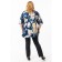 Female blouse, size 52, blue, beige color