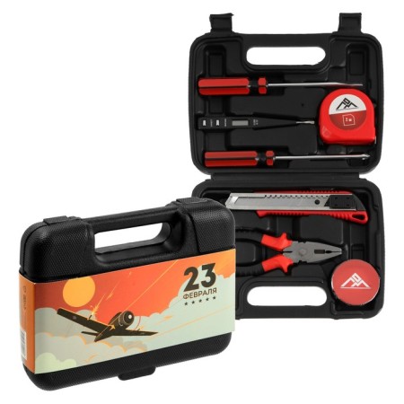A set of tools in the Case Lom "February 23", in gift packaging, 7 items