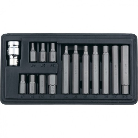 Set Stels 11313, HEX, CRV, hexagonal shank 10 mm, H4 - H12, 15 pcs.