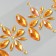 Stick plastic rhinestones "Flowers" yellow 25x8.5 cm