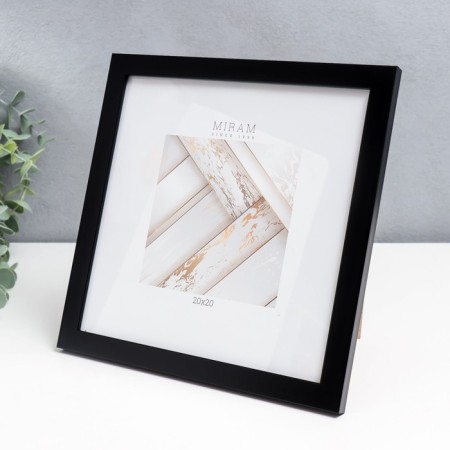Photo frame plastic to worlds 20x20 cm, black (plastic screen)-1