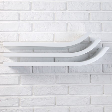 A set of wall shelves "Ski" white, 60*15cm, thickness 3cm-1