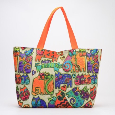 Bag beach with lightning, orange color/multi -colored