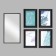 Photo frame in 4 photos 10x15 cm+mirror "Reflection" Black set 5 pcs 31x41 cm