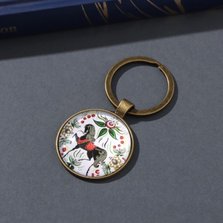 Trick Glass, metal "Circle. Russian horse" d = 3 cm-1