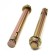 Anchor bolt of scrap, with a nut, galvanized, 20x200 mm, 14 pcs