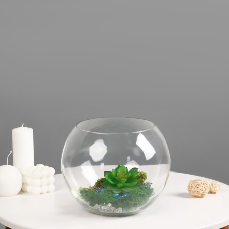 Vase "Ball" Gorl.d-15.5cm, 23x21 cm, 7.5l 2071 Transparent-1