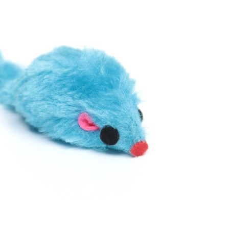 Toy for cats "Mouse Malaya" color, 5 cm, blue-4
