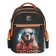 School backpack, 40 x 33 x 19 cm, ergonomic back, Stavia "capybara", black/orange