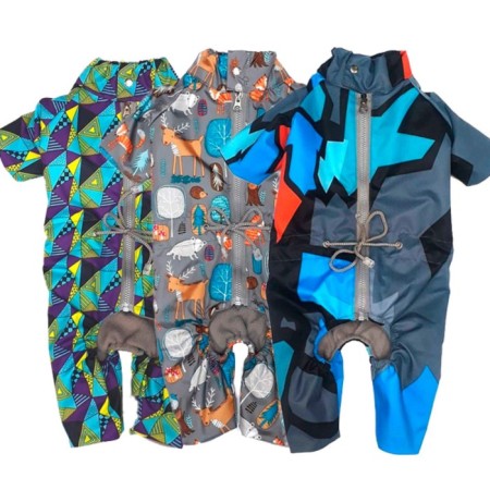 Demisonon overalls on the fleece OSSO, 37 unisex, mix of flowers-3
