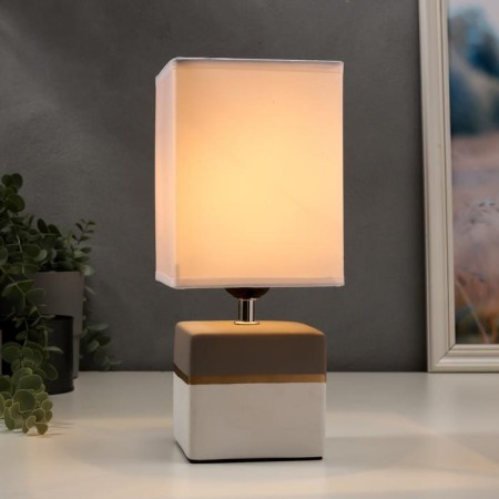 HELP lamp 16376/1 E27 40W white-gray 16x16x29 cm Risalux-1
