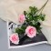 Artificial flowers "rose gallant" 8x62 cm, pink
