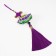 Suspension Textile "Lotus" Violet 2x10x29 cm