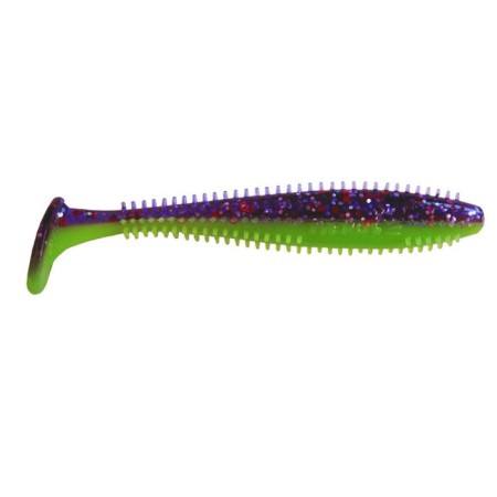 Vibro -tail Helios Shaggy Fio & Lime, 13 cm, 5 pcs. (HS-18-014)
